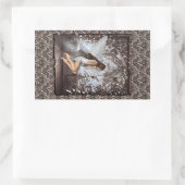 Angel en Haar hond Rechthoekige Sticker (Tas)