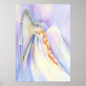 Angel en Harp Print (Voorkant)