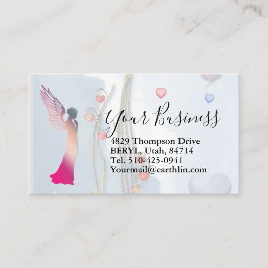 Angel en Hearts Visitekaartje (Voorkant)