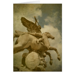 Angel en Horse Statue