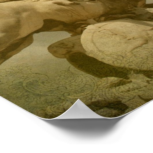 Angel en Horse Statue Poster (Hoek)