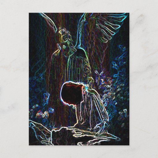 Angel en Jezus Briefkaart (Voorkant)