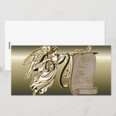 Angel en Joy aan de Wereldscrol Feestdagenkaart (Voorkant / Achterkant)