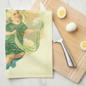 Angel en kind theedoek (Quarter Fold)