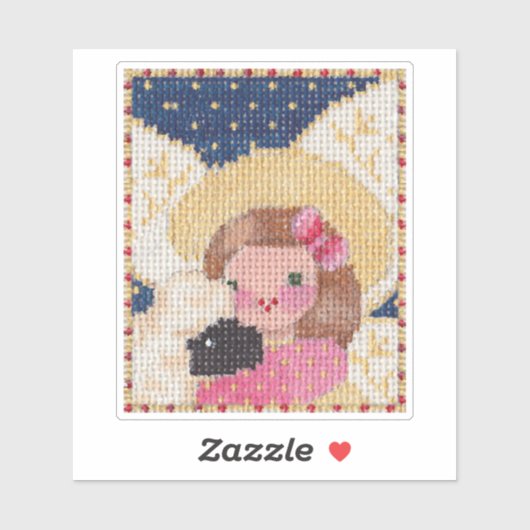 Angel en Lamb Sticker (Vel)