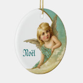  Angel en Moon Noel Kerstversiering Keramisch Ornament (Rechts)