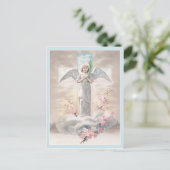  Angel en Paaskruis Briefkaart (Staand voorkant)