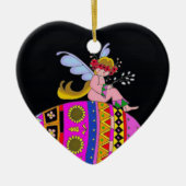 Angel en Pysanka Keramisch Ornament (Voorkant)