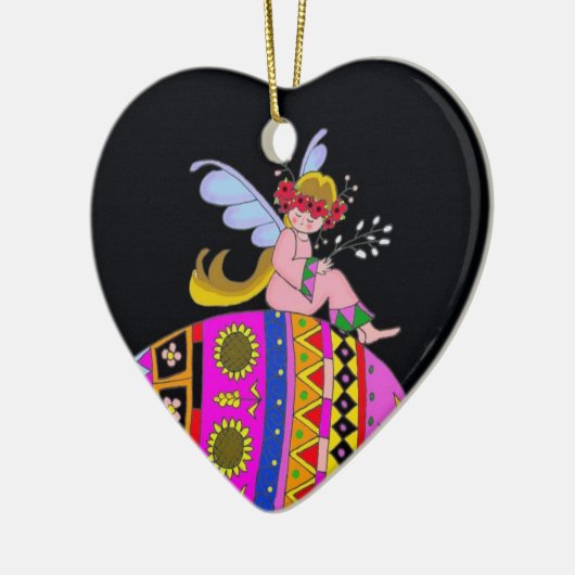 Angel en Pysanka Keramisch Ornament (Links)