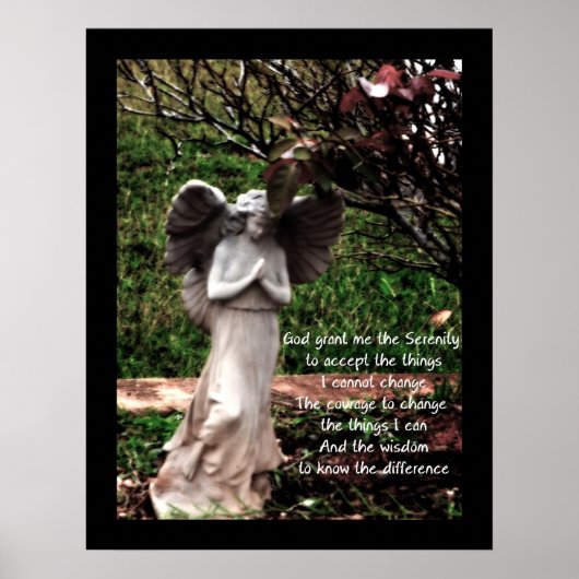 Angel en Serenity Prayer Poster (Voorkant)