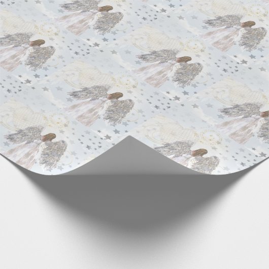 Angel en Stars Verpakkingspapier Cadeaupapier (Hoek)