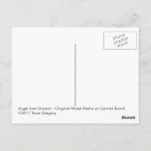 Angel en Unicorn Briefkaart (Achterkant)