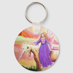 Angel en Unicorn Sleutelhanger