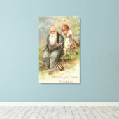 Angel en Vader Tijd # 1 Canvas Afdruk (Insitu (Houten vloer))