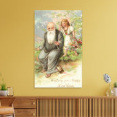 Angel en Vader Tijd # 1 Canvas Afdruk (Insitu (Woonkamer))