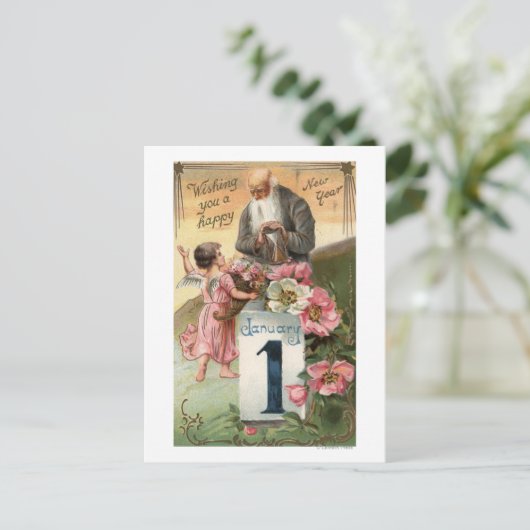 Angel en Vader Tijd # 2 Briefkaart (Staand voorkant)