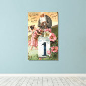 Angel en Vader Tijd # 2 Canvas Afdruk (Insitu (Houten vloer))