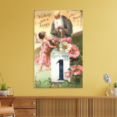 Angel en Vader Tijd # 2 Canvas Afdruk (Insitu (Woonkamer))