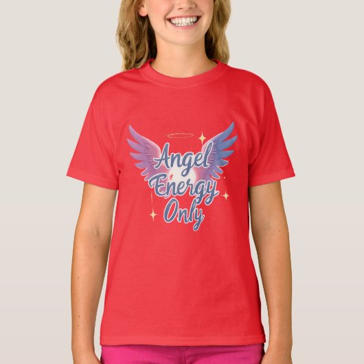 Angel Energy Only – Y2K Vibes T-Shirt (Voorkant)