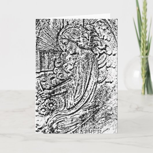 Angel Engraving Elegant Wenskaart Bedankkaart (Voorkant)