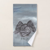 Angel Eros in Liefde, ik hou van je Bad Handdoek (Handdoek)