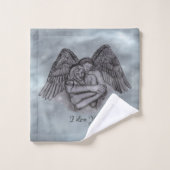 Angel Eros in Liefde, ik hou van je Bad Handdoek (Wasdoekje)