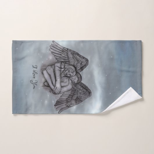 Angel Eros in Liefde, ik hou van je Bad Handdoek (Handdoek)