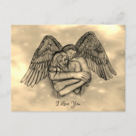 Angel Eros in Liefde, ik hou van je Briefkaart