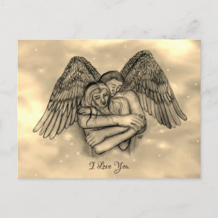 Angel Eros in Liefde, ik hou van je Briefkaart
