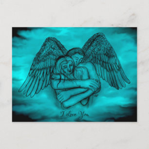 Angel Eros in Liefde, ik hou van je Briefkaart