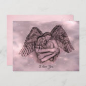Angel Eros in Liefde, ik hou van je Briefkaart (Voorkant / Achterkant)