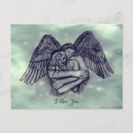 Angel Eros in Liefde, ik hou van je Briefkaart