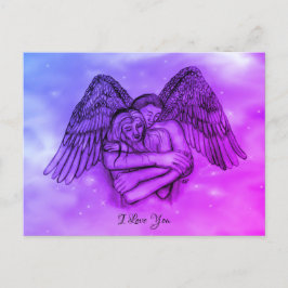 Angel Eros in Liefde, ik hou van je Briefkaart