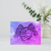 Angel Eros in Liefde, ik hou van je Briefkaart (Staand voorkant)