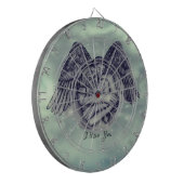 Angel Eros in Liefde, ik hou van je Dartbord (Voorkant Links)