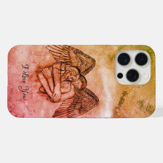 Angel Eros in Liefde, ik hou van je iPhone Hoesje (Achterkant horizontaal)