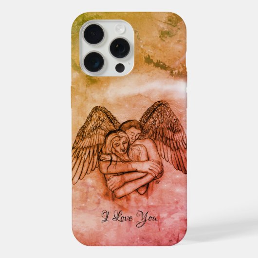 Angel Eros in Liefde, ik hou van je iPhone Hoesje (Achterkant)