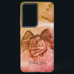 Angel Eros in Liefde, ik hou van je Samsung Galaxy Hoesje<br><div class="desc">Angel Eros in Love ,  Fantasy Pencil Tekening door Krisi ArtKSZP</div>