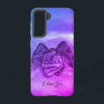 Angel Eros in Liefde, ik hou van je Samsung Galaxy Hoesje<br><div class="desc">Angel Eros in Love ,  Fantasy Pencil Tekening door Krisi ArtKSZP</div>