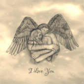 Angel Eros in Liefde, ik hou van je Sticker (Voorkant)