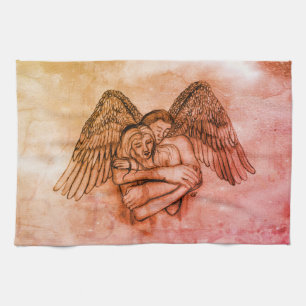 Angel Eros in Liefde, ik hou van je Theedoek