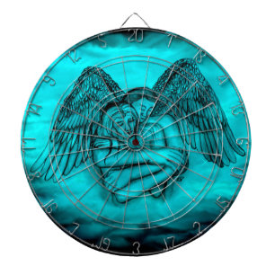 Angel Eros in Liefde, zwart en groen ontwerp Dartbord