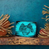 Angel Eros in Liefde, zwart en groen ontwerp Fotoplaat (Zijkant)