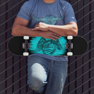 Angel Eros in Liefde, zwart en groen ontwerp Persoonlijk Skateboard