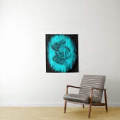 Angel Eros in Liefde, zwart en groen ontwerp Wandkleed (In situ)