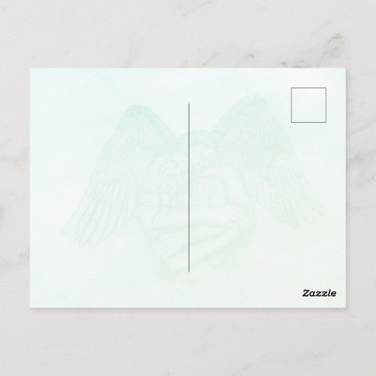 Angel Eros in Love, ik hou van je, Valentijn Day Briefkaart (Achterkant)