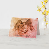 Angel Eros in Love, ik hou van je, Valentijn Day Kaart (Gele Bloem)