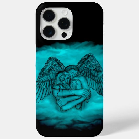 Angel Eros in Love in Black and green design Case-Mate iPhone Case (Achterkant)