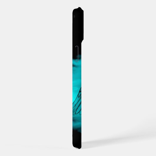 Angel Eros in Love in Black and green design iPhone Hoesje (Rechterkant)