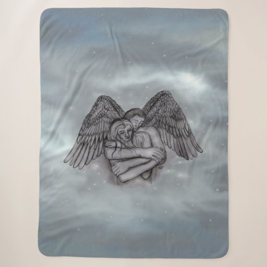 Angel Eros in Love Sherpa Deken (Voorkant)